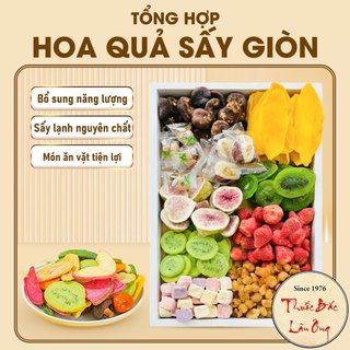 Tổng hợp trái cây sấy giòn, hoa quả sấy thăng hoa và 20 loại trà cây sấy tự chọn