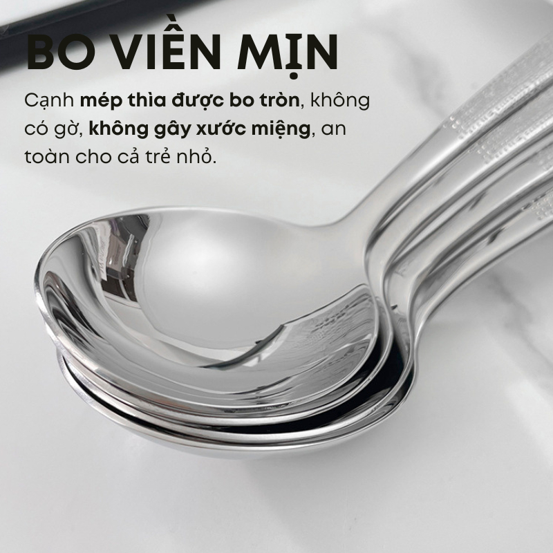 Bộ Dao Muỗng Thìa Nĩa Inox 304 KOOBEE – Bộ Dao Nĩa Ăn Bít Tết, Đồ Âu Tay Cầm Vân Tuyết Dày Dặn, Sáng Bóng Cao Cấp | 345