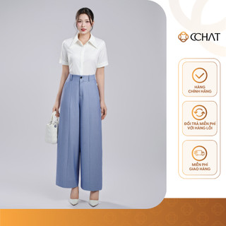 Quần Ống Rộng 𝐂𝐂𝐇𝐀𝐓 Dáng Suông Công Năng TB Cạp Chun Sau Chất Liệu Tuytsi Cao Cấp 25QDS2037ST