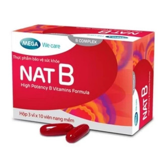 NAT B - Mega We Care [Hộp 30 viên] - Bổ sung Vitamin B, giảm stress, căng thẳng, mệt mỏi