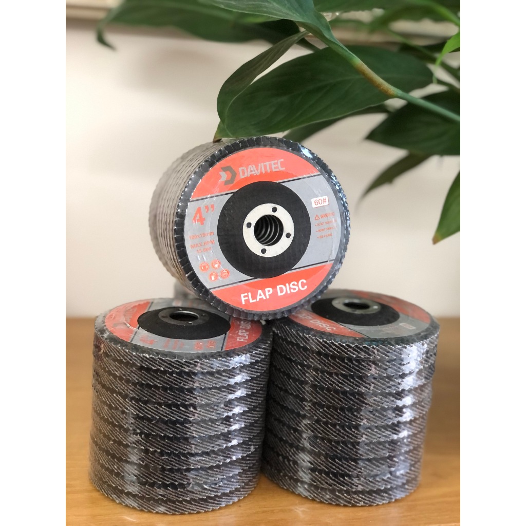 Combo 10 viên đĩa ráp xếp/ nhám xếp quy cách 100x16mm (4 inch), độ hạt A40, A60, A80, tốc độ quay tối đa 13.600 v/p
