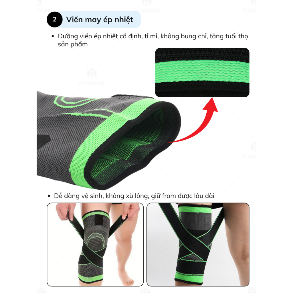 Băng Quấn Bảo Vệ Đầu Gối Có Đai Quấn Aolikes A-7720, Bó Gối Thể Thao Nam Nữ Tập Gym Chạy Bộ Bóng Đá (1 Chiếc)