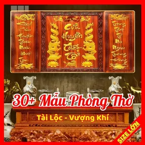 Tranh Treo Phòng Thờ Cửu Huyền Thất Tổ Decor Trang Trí Mang Lại May Mắn, Tài Lộc, Gia Tăng Vượng Khí