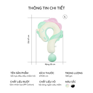 Gối Kê Cổ Tựa Đầu "?" Ngọ Phiên Bản Premium Chất Vải Nhung Mềm Mại Dùng Thư Giãn, Decor, Quà Tặng, Du Lịch