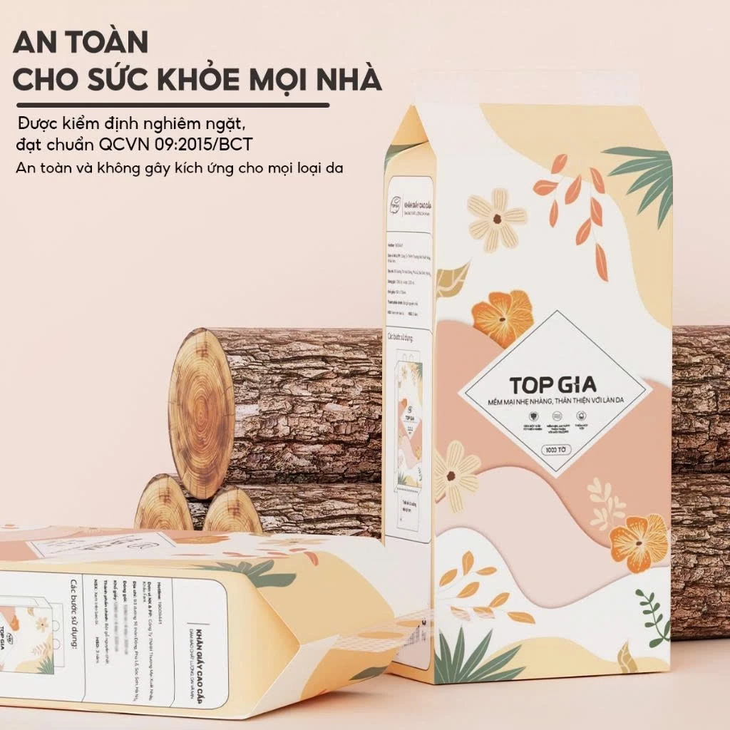 Khăn giấy vệ sinh treo tường Tiểu Hạ 1000 tờ làm từ bột gỗ thiên nhiên, an toàn, 6 bịch hoặc 10 bịch ảnh 3