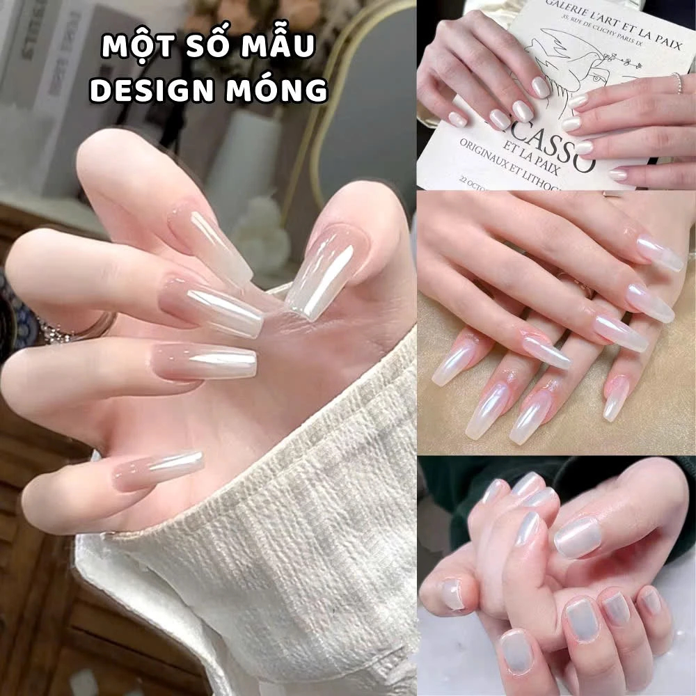 Bột Tráng Gương Trong Suốt Không Màu Siêu Sáng | Bột Nail Clear Mirror Powder Hiệu Ứng Gương Thủy Tinh Cao Cấp
