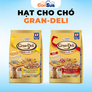 Hạt Cho Chó Gran-Deli Đến Từ Nhật Bản Gói 700g Gồm Vị Phô Mai Và Bò Mix Topping Đa Dạng