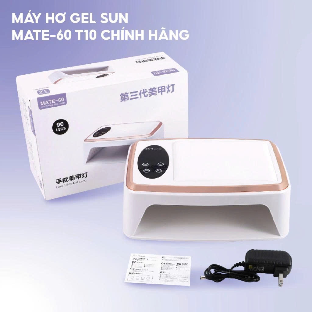 MÁY HƠ GEL T10 SUN MATE 60 – 90 BÓNG LED | KHOANG MÁY RỘNG, CÓ ĐỆM KÊ TAY, THIẾT BỊ LÀM NAIL CAO CẤP