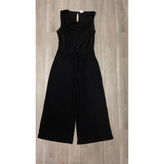 Jumpsuit thun mềm cổ đổ quần ống rộng hiệu Naif