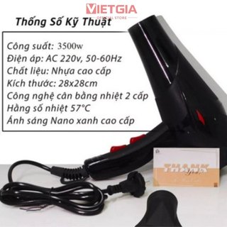 Máy Sấy Tóc 2 Chiều Nóng Lạnh 3500W, máy sấy tóc chuyên nghiệp sấy nhanh, sấy khoẻ, Tặng kèm đầu sấy