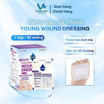 Combo 50 băng gạc vô trùng Young Wound Dressing - Băng gạc che phủ và bảo vệ vết thương