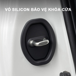 4/8 Chiếc Đa Năng Khóa Cửa Ô Tô Silicon Chống Va Đập Miếng Lót Bảo Vệ Dễ Dàng Lắp Đặt Cửa Ô Tô Có Thể Tháo Rời Chống Sốc