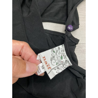 Jumpsuit thun mềm cổ đổ quần ống rộng hiệu Naif