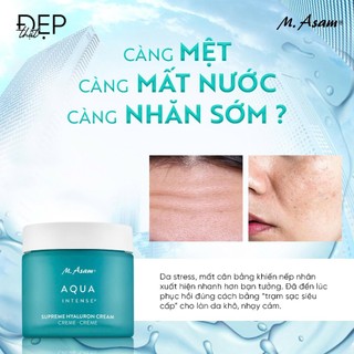 [ĐỘC QUYỀN HANNAH OLALA] Kem dưỡng căng bóng và trẻ hóa M.ASAM AQUA INTENSE SUPREME HYALURON CREAM