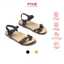 Giày Sandal Nữ Bệt Chất Da Thật Quai Dán Pixie H086