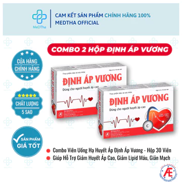 [COMBO 2 HỘP] Định Áp Vương - Giúp Làm Giảm Lipid Máu, Giãn Mạch, Hỗ Trợ Giảm Huyết Áp Cao (30 Viên)