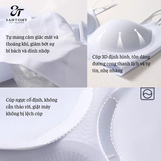 Áo Ngực Tàng Hình Santony 8818 - Tuyệt Tác Mát Lạnh, Nâng Đỡ Gel W-Shape Cao Cấp