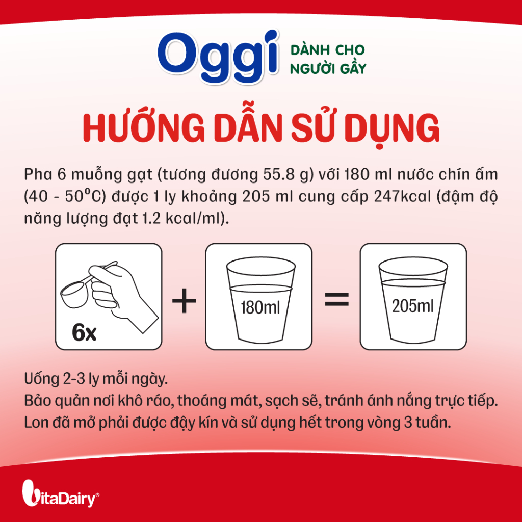 [COMBO 3 LON] Sữa bột Oggi dành cho người gầy - Bổ sung năng lượng, hỗ trợ tăng cân khoẻ - Lon 900g