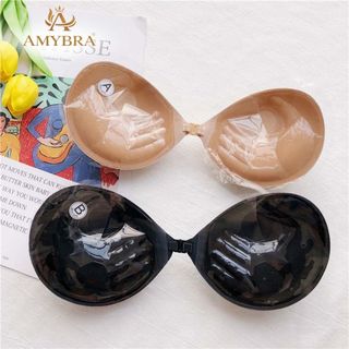 Áo Dán Ngực Cài Trước, Miếng Dán Ngực Su Đệm Tay Siêu Dính Kèm Dây Trong Nâng Ngực AMYBRA D0127