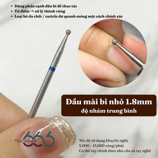 Combo 6 Món Đầu Mài Nail Kiểu Nga Cát Kim Cương – Mài Da Khô, Cuticle, Dụng Cụ Nail Salon Chuyên Nghiệp Thegioinail666