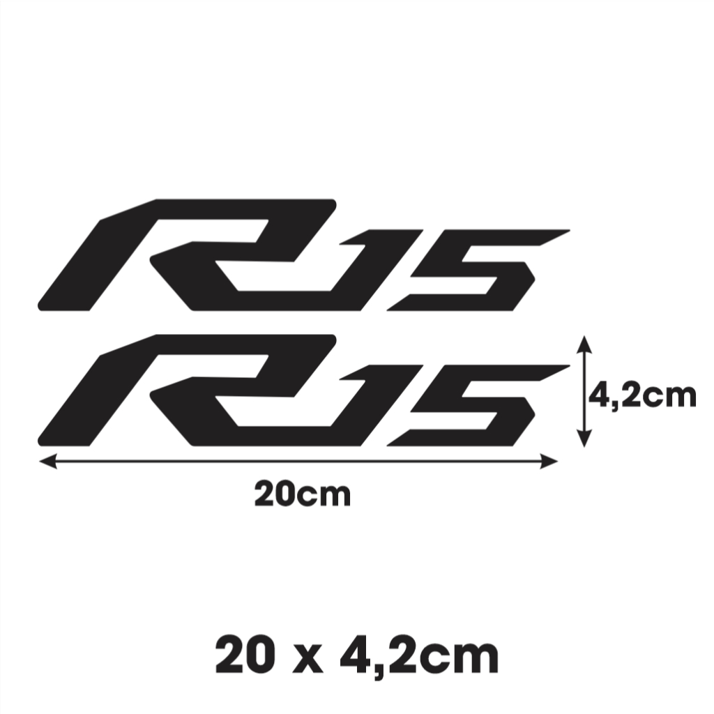 CẶP chữ R3 R15 Tem lột / Decal chống nước theo yêu cầu. Tem dán xe mô tô phân khối lớn
