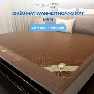Chiếu Mây Điều Hòa Wanmei Thoáng Mát Êm Ái Đế 5D Bọc Chun 4 Góc Bền Đẹp Dễ Vệ Sinh Dùng Mùa Hè MS19