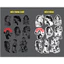 Cô gái xăm mình. Decal trang trí theo phong cách nghệ thuật xăm hình. Sticker chống nước