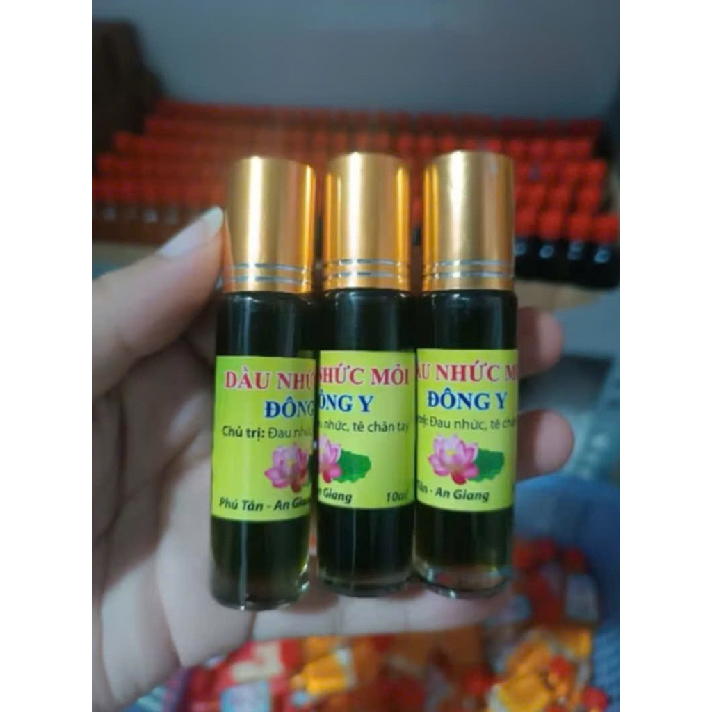 combo 5 chai dầu nhức mỏi dạng chai lăn 10ml siêu thơm và nóng