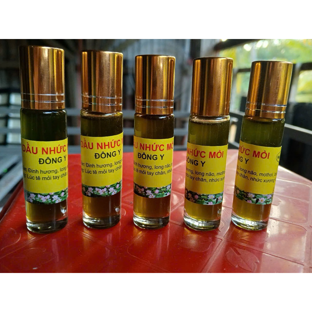 combo 5 chai dầu nhức mỏi dạng chai lăn 10ml siêu thơm và nóng