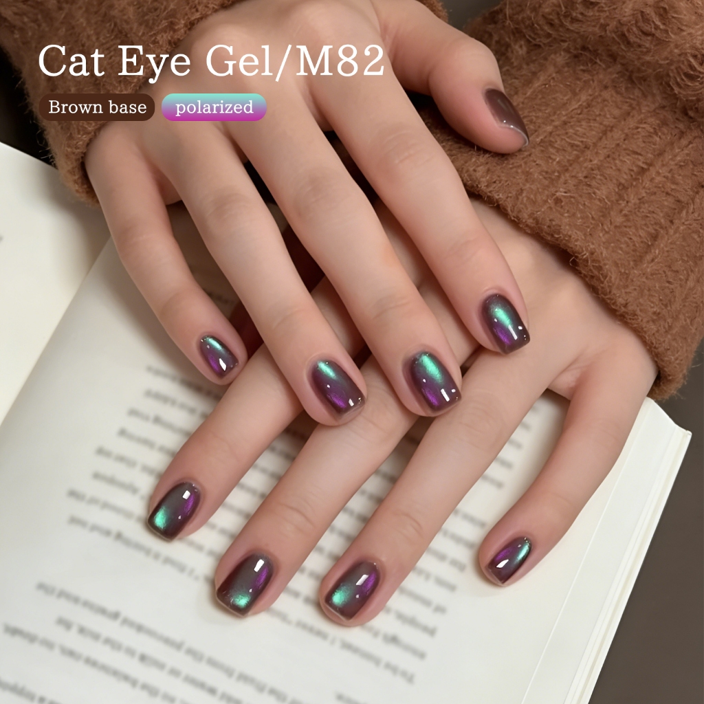 XEIJAYI 10ml - Sơn gel móng tay hiệu ứng mắt mèo tím-Xanh lá, hoàn hảo để tự làm tại nhà.