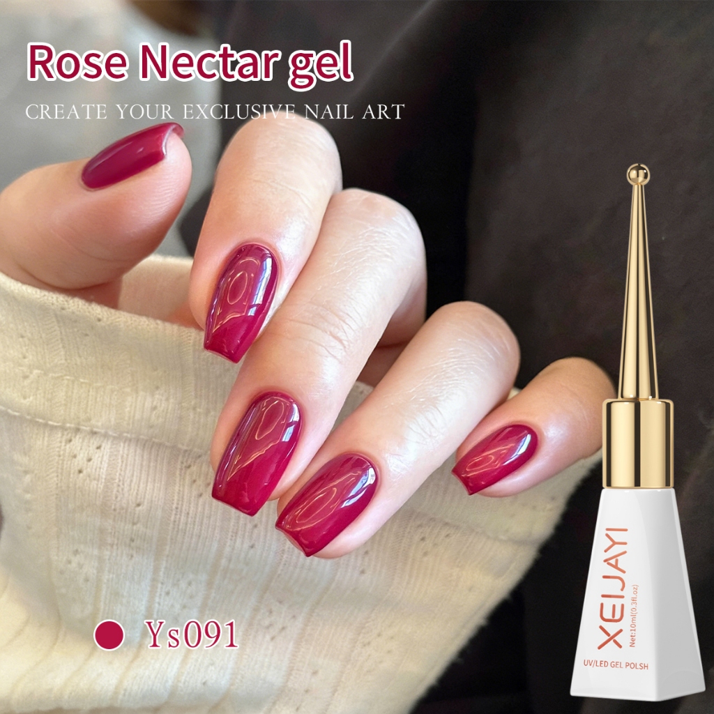XEIJAYI 10ml - Sơn móng tay gel màu hồng hồng mới, thích hợp để làm móng tay DIY