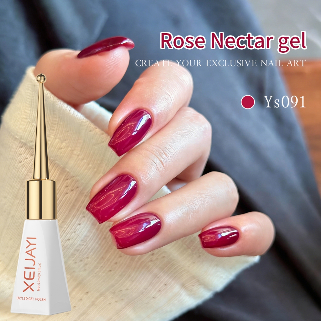 XEIJAYI 10ml - Sơn móng tay gel màu hồng hồng mới, thích hợp để làm móng tay DIY