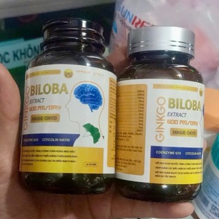 Viên uống Ginkgo Biloba - hỗ trợ hoạt huyết, tăng cường tuần hoàn máu não, giảm đau đầu, hoa mắt chóng mặt, hộp 60 viên