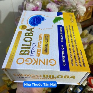Viên uống Ginkgo Biloba - hỗ trợ hoạt huyết, tăng cường tuần hoàn máu não, giảm đau đầu, hoa mắt chóng mặt, hộp 60 viên