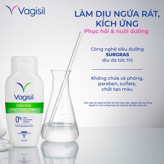 Combo 2 Chai Gel Vệ Sinh Phụ Nữ Vagisil 240ml, Dung Dịch Vệ Sinh Cho Da Nhạy Cảm (tặng quần lót)