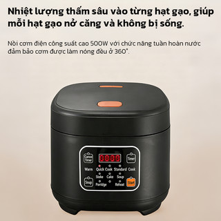 OOKAS Nồi cơm điện 6L nồi cơm điện đa năng mini đa năng dung tích nồi cơm điện tử nồi cơm điện nhỏ