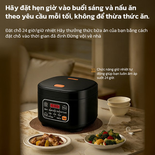 OOKAS Nồi cơm điện 6L nồi cơm điện đa năng mini đa năng dung tích nồi cơm điện tử nồi cơm điện nhỏ