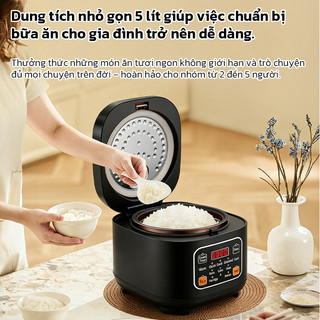 OOKAS Nồi cơm điện 6L nồi cơm điện đa năng mini đa năng dung tích nồi cơm điện tử nồi cơm điện nhỏ