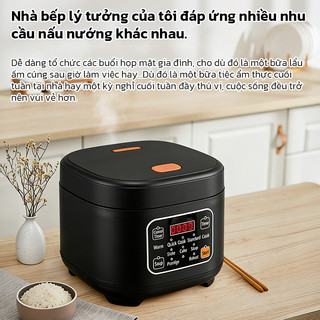 OOKAS Nồi cơm điện 6L nồi cơm điện đa năng mini đa năng dung tích nồi cơm điện tử nồi cơm điện nhỏ