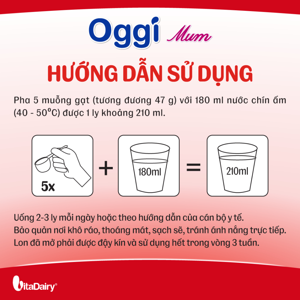 Sữa bột Oggi Mum giúp thai kỳ của mẹ khoẻ mạnh – Bổ sung dinh dưỡng cho mẹ - Lon 900g