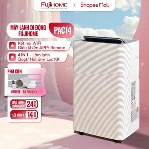 Máy lạnh di động đứng 14.000 BTU nhập khẩu FUJIHOME PAC14, điều hòa đứng 1 cục làm lạnh nhanh kết nối Wifi thông minh