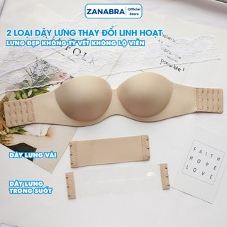 Combo 2 Áo Ngực Không Dây - Áo Lót Nữ Cúp Ngang Mút Mỏng, Không Gọng Mặc Đầm Hở Lưng ZANABRA A218