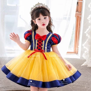 Đầm công chúa bạch tuyết cao cấp cho bé[ 𝗧𝗮̣̆𝗻𝗴 𝗰𝗮̀𝗶 nơ ] Princess dress for baby