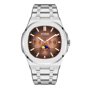Đồng hồ màu trắng nâu ⌚️ STARKE 167AM chính hãng