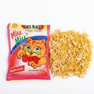 [Combo 1-2-3-4 Bịt] Mì Trẻ Em Hồng Hưng Miu Miu Vị Phô Mai - Bịch 1kg (50 Gói x 20g) - Đồ Ăn Vặt Tuổi Thơ