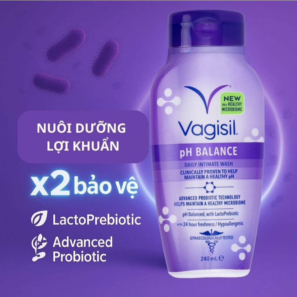 Dung Dịch Vệ Sinh Phụ Nữ Vagisil pH BALANCE, Dung Dịch Vệ Sinh Cân Bằng pH, Nuôi Dưỡng Lợi Khuẩn