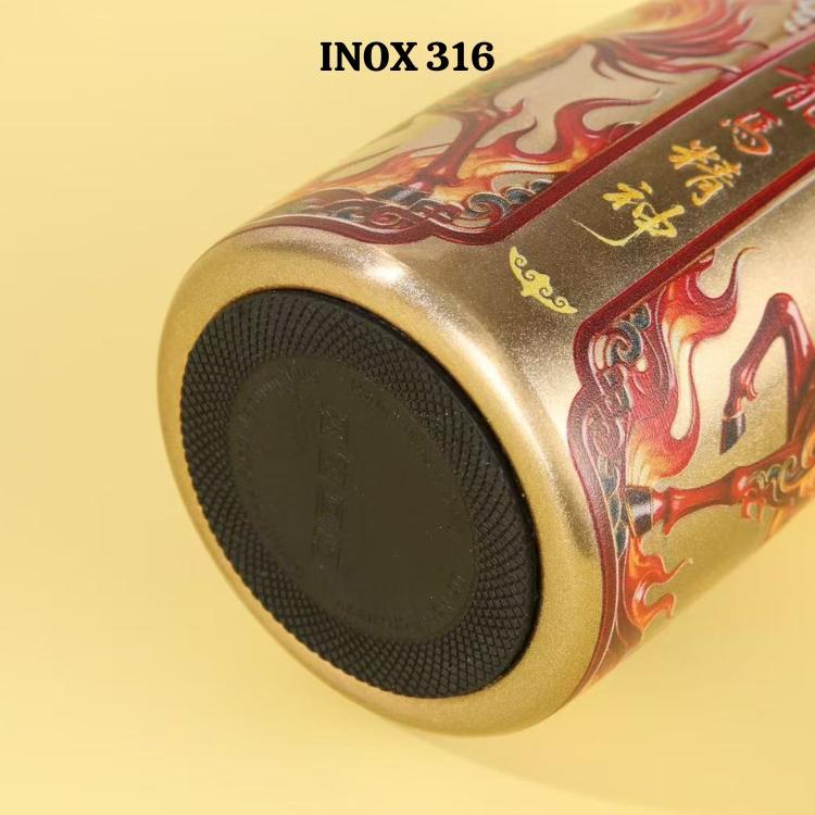 Bình siêu giũ nhiệt phong cách TRUNG HOA cảm biến nhiệt độ thông minh inox 316 dung tích 230ml