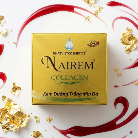 Kem Dưỡng Trắng Mịn Da Nairem, Ngừa Lão Hóa, Cấp Ẩm, Sáng Da 13g (Vàng)