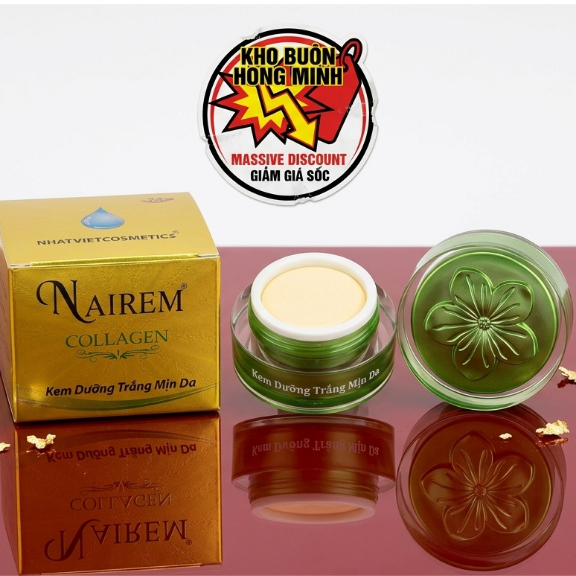 Kem Dưỡng Trắng Mịn Da Nairem, Ngừa Lão Hóa, Cấp Ẩm, Sáng Da 13g (Vàng)