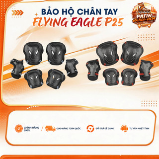 Bảo hộ chân tay người lớn Flying Eagle P25 có size S,M,L 2 màu đỏ đen/ xanh đen